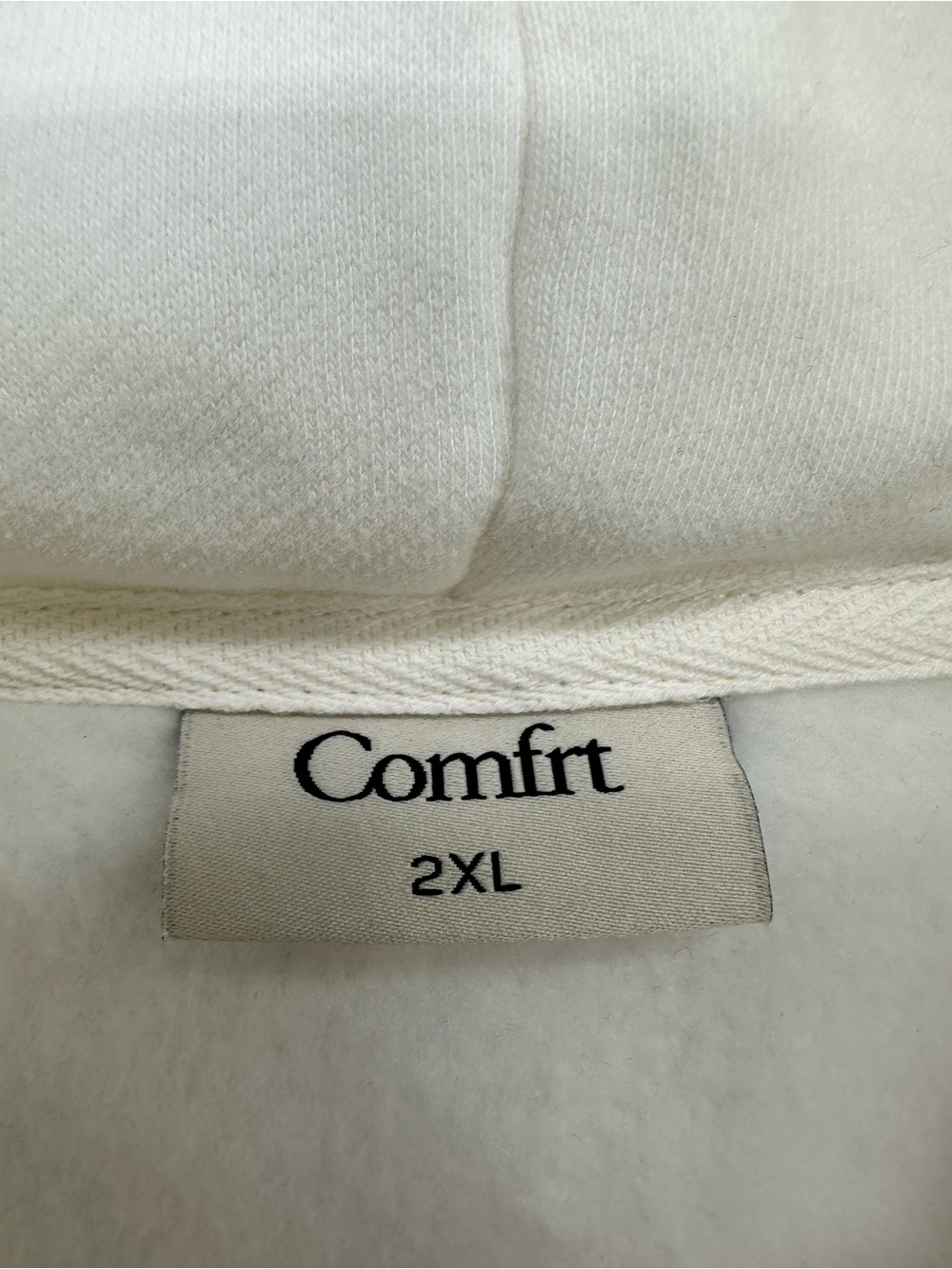 Comfort White Zip-Up Hoodie for Women - Picture 3 of 5